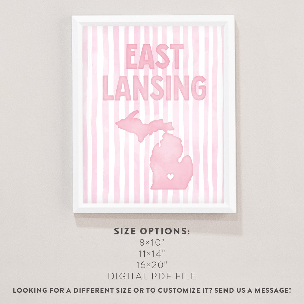 east lansing michigan poster