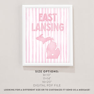 east lansing michigan poster