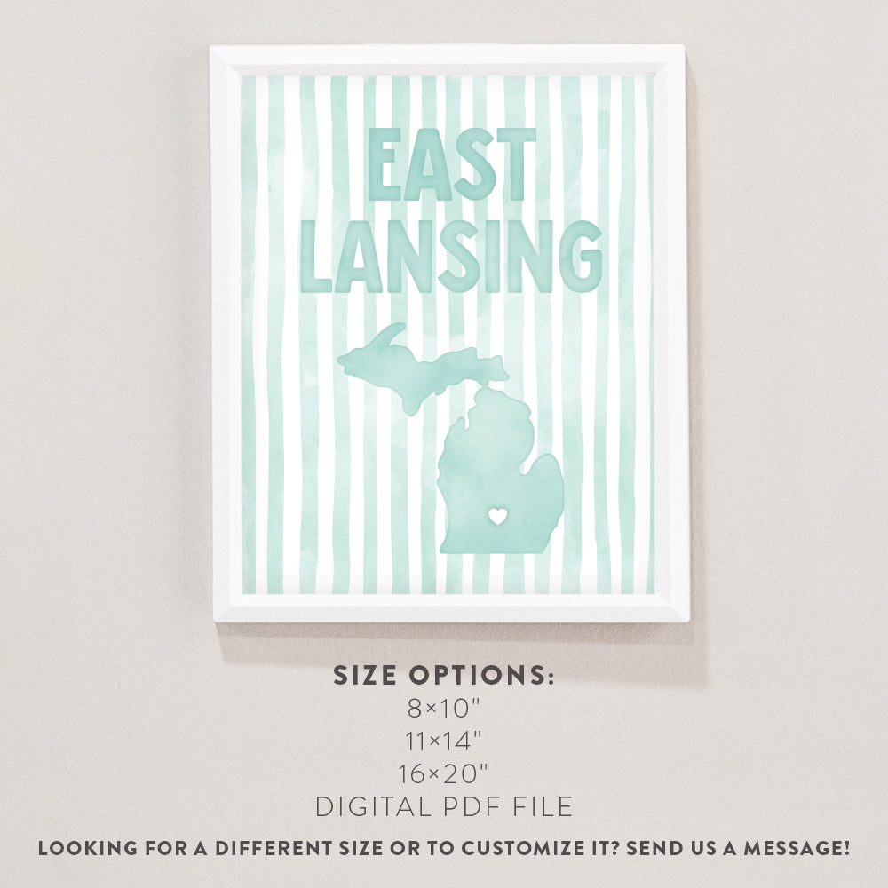 East Lansing, Michigan Poster