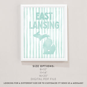 East Lansing, Michigan Poster