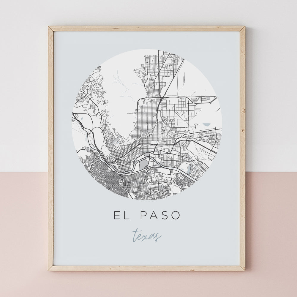 el paso map poster