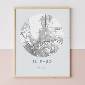 el paso map poster