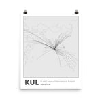 Load image into Gallery viewer, Custom Order for Peter: Kuala Lumpur Airport Routes Map
