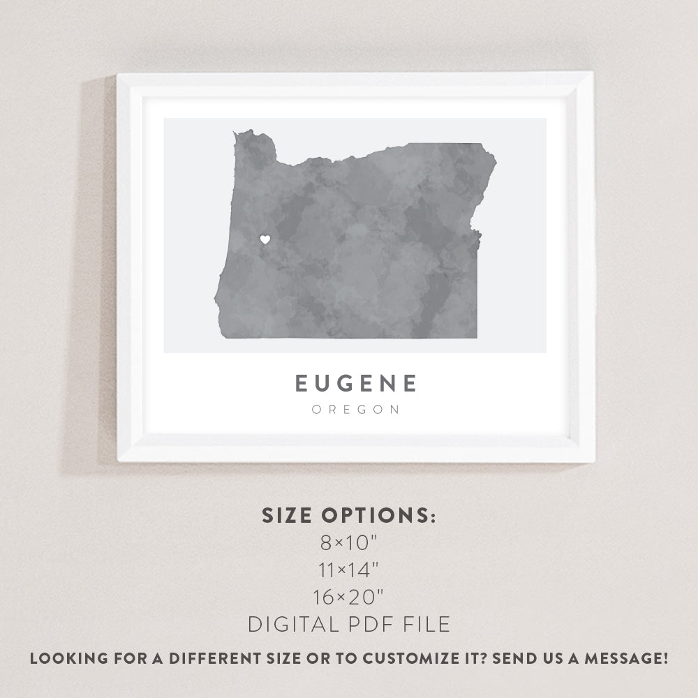 eugene map poster