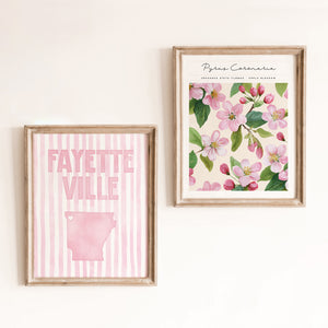 Fayetteville, Arkansas Pink Pastel Poster