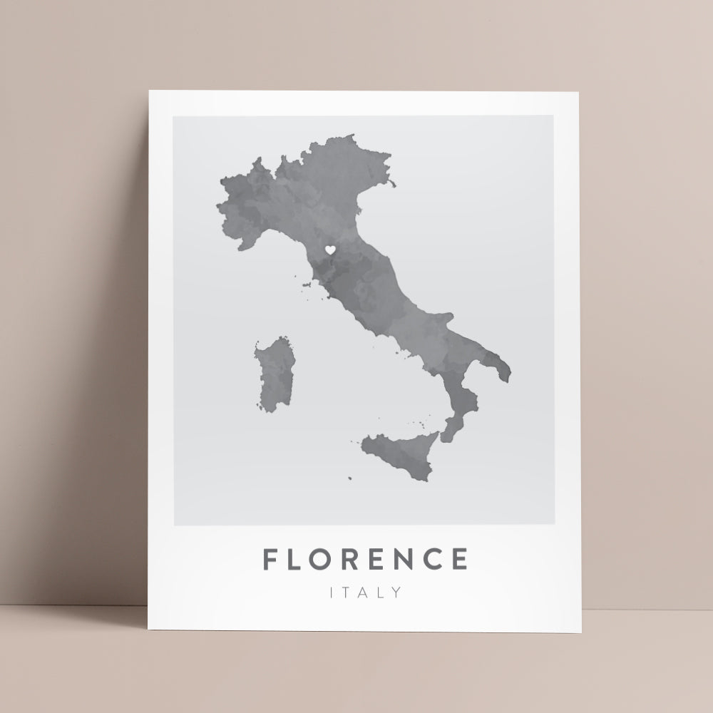 florence italy map poster