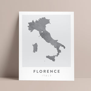 florence italy map poster