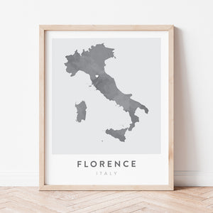 florence italy map wall art