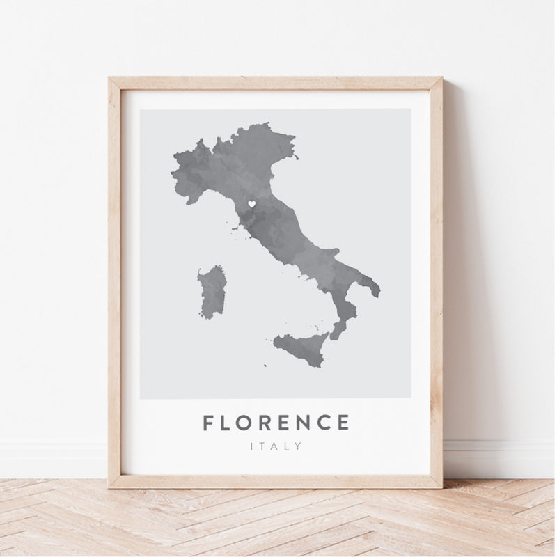 florence italy map poster