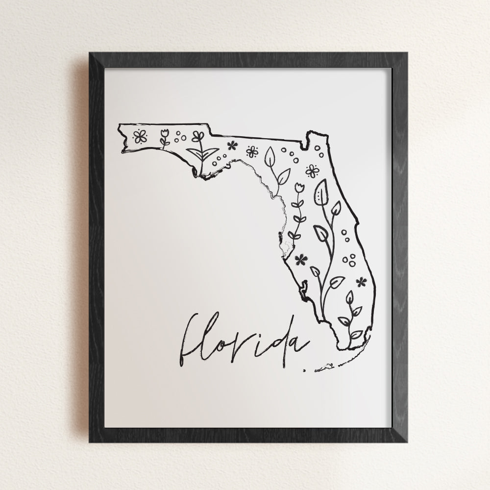 florida map posters