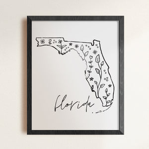 florida map posters