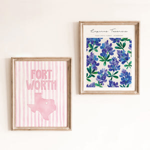 Fort Worth, Texas Pink Pastel Poster