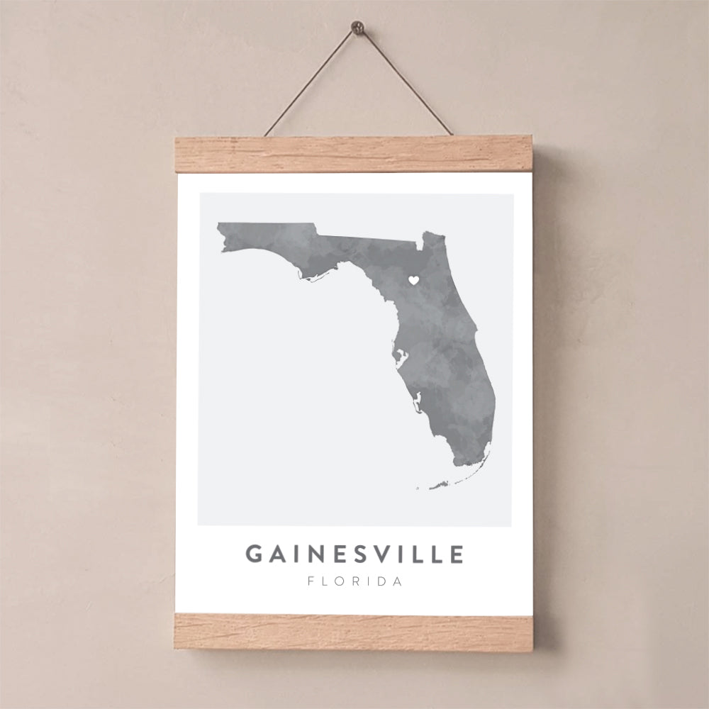 gainesville map poster