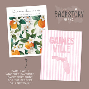 Gainesville, Florida Pink Pastel Poster