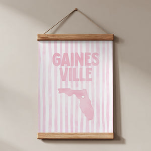 Gainesville, Florida Pink Pastel Poster