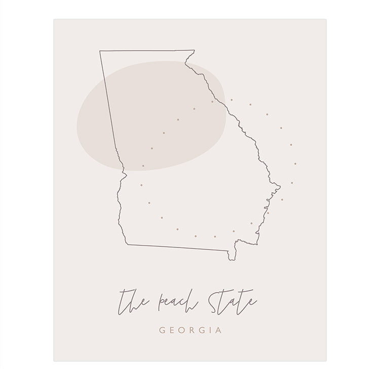 Georgia State Nickname Poster | Backstory Map Co.