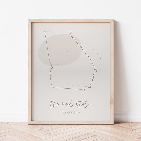 Georgia State Nickname Poster | Backstory Map Co.