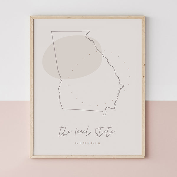 Georgia State Nickname Poster | Backstory Map Co.