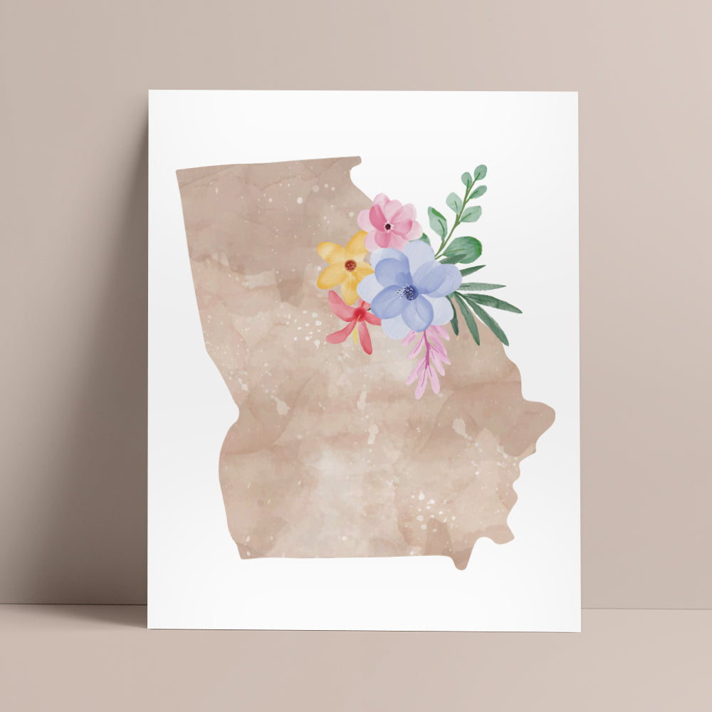 georgia floral wall art