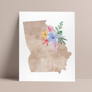georgia floral wall art