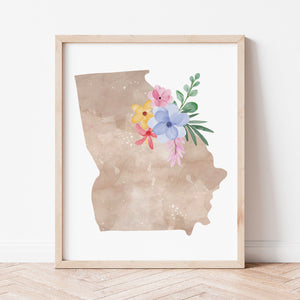 georgia map print