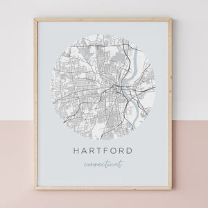 hartford map poster