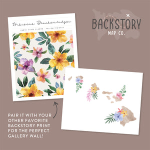 hawaii floral posters