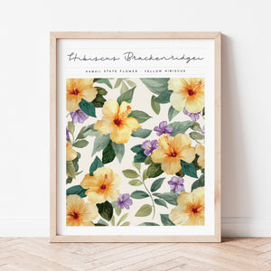 hawaii state flower wall art