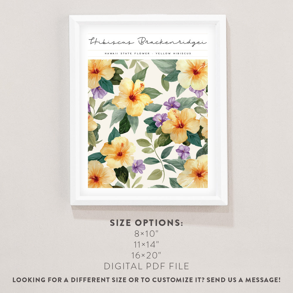 hawaii floral poster
