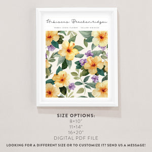 hawaii floral poster