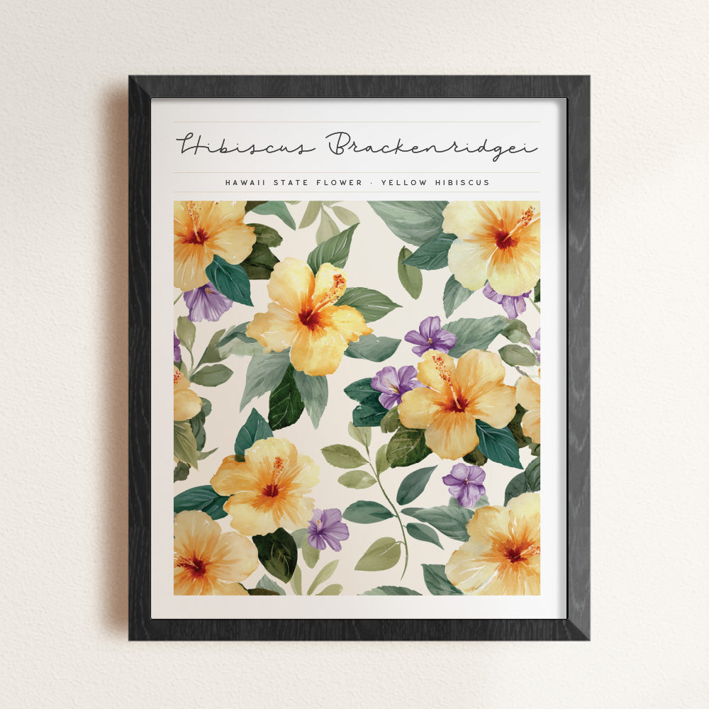 hawaii state flower wall art