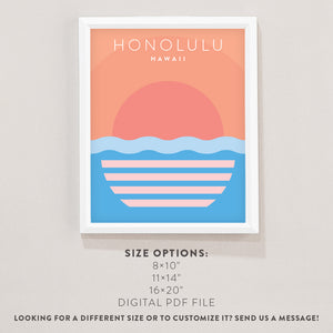 hawaii honolulu wall art