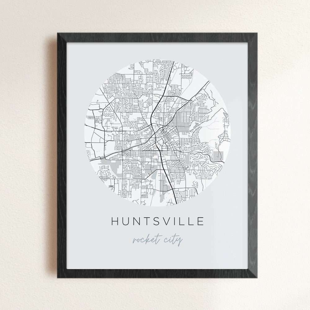 Huntsville Street Map | Backstory Map Co.