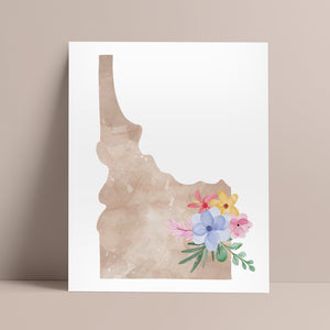 idaho floral wall art