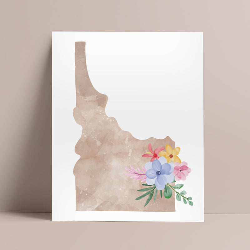 idaho floral wall art