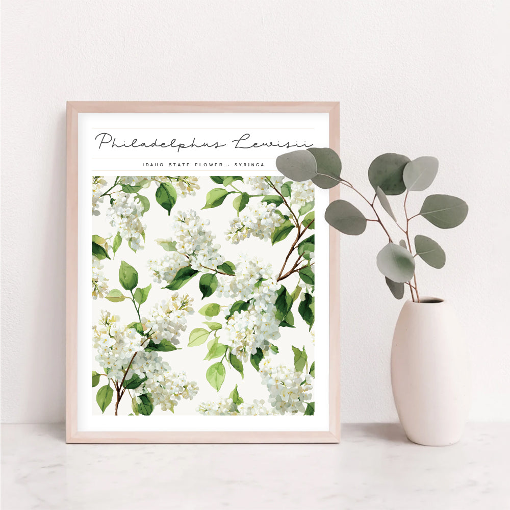 idaho floral wall art