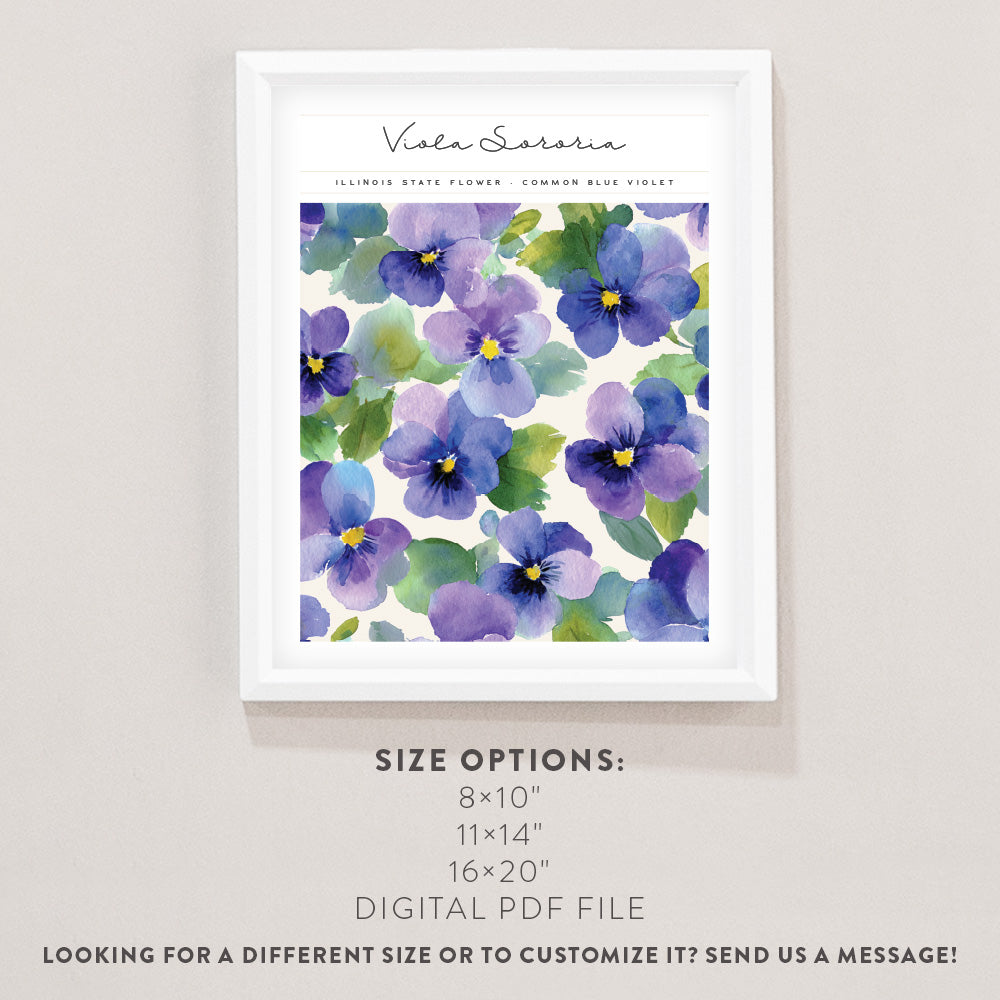 illinois floral wall art