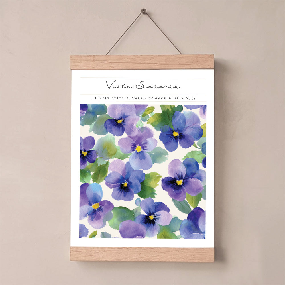 illinois state flower art print