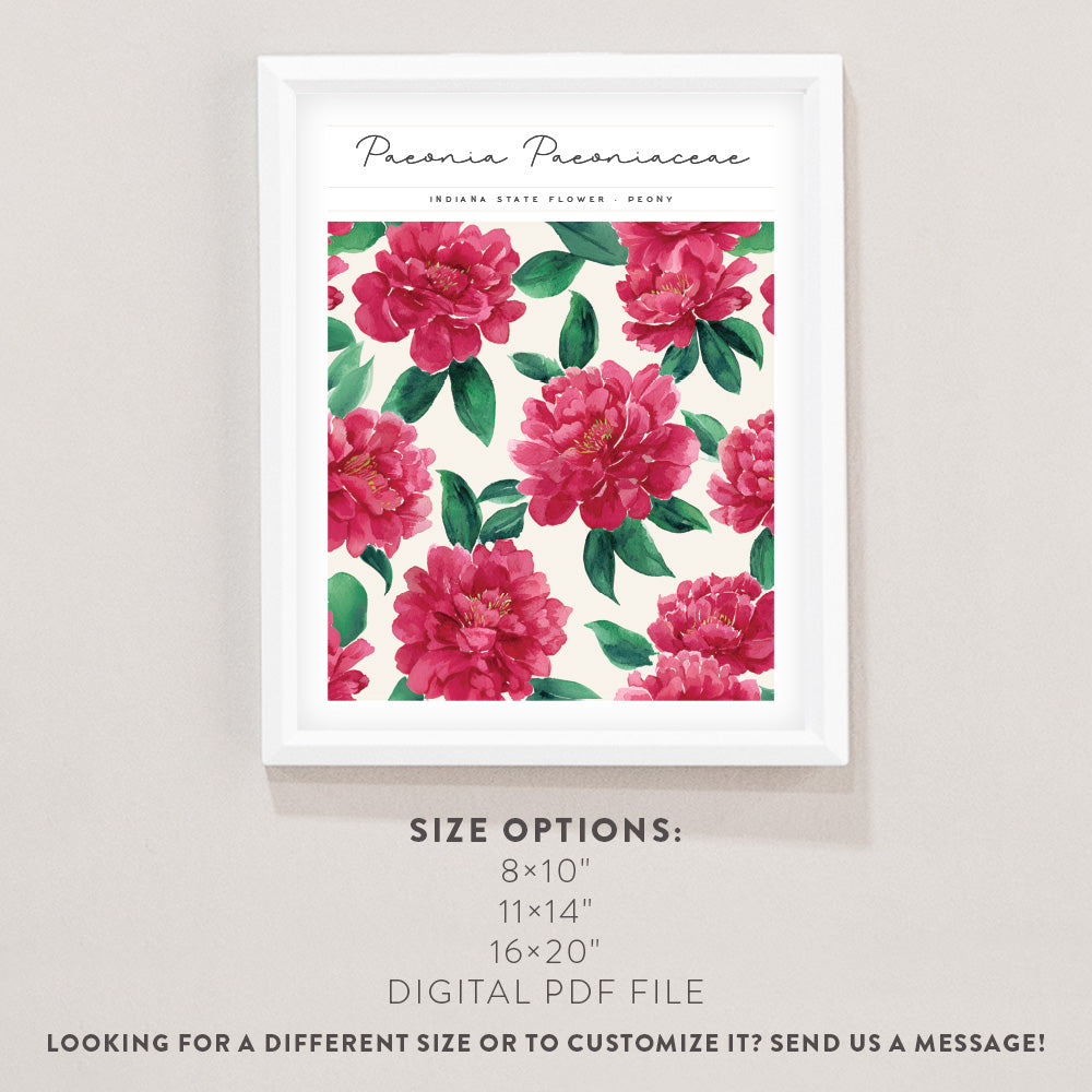 indiana state flower wall art