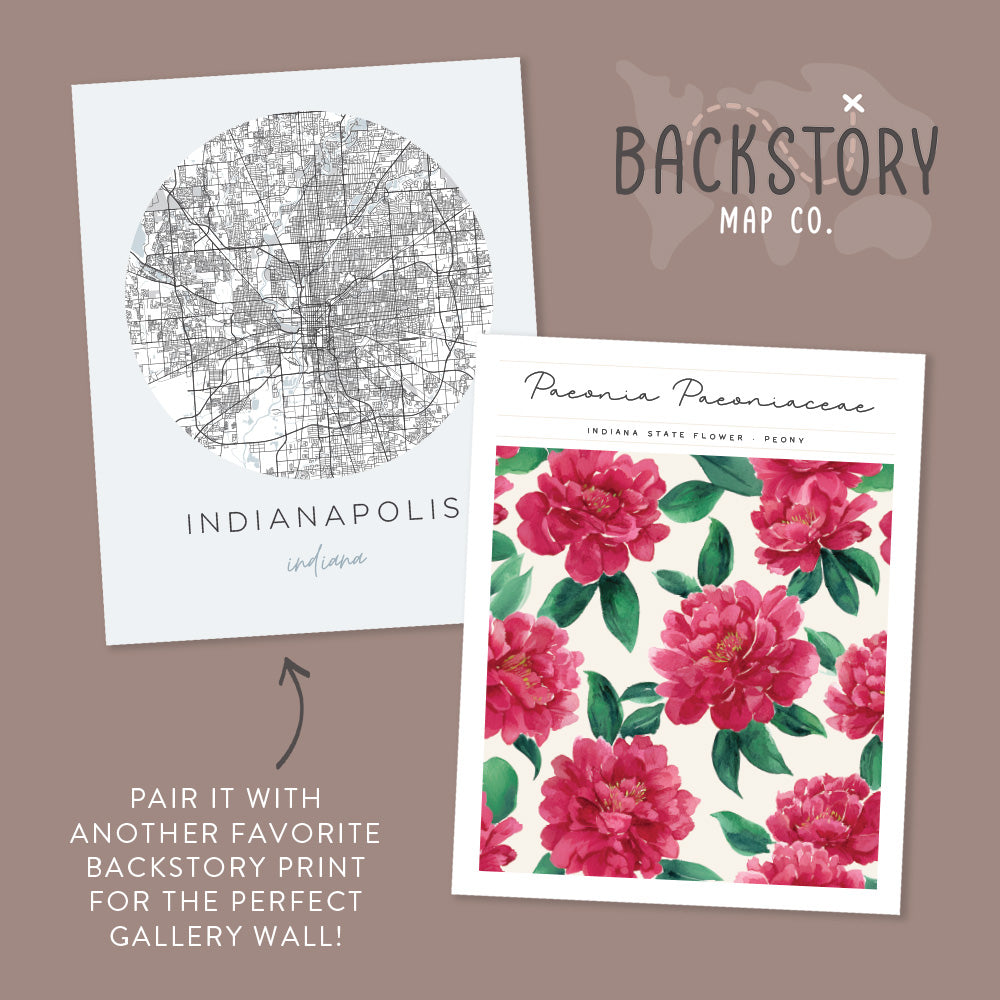 indiana floral wall art