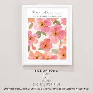 iowa floral poster