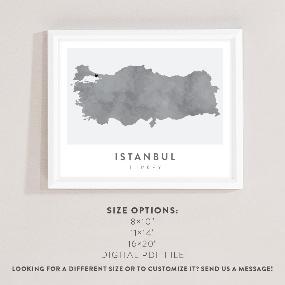 istanbul map poster