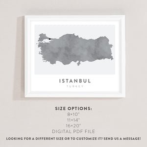 istanbul map poster
