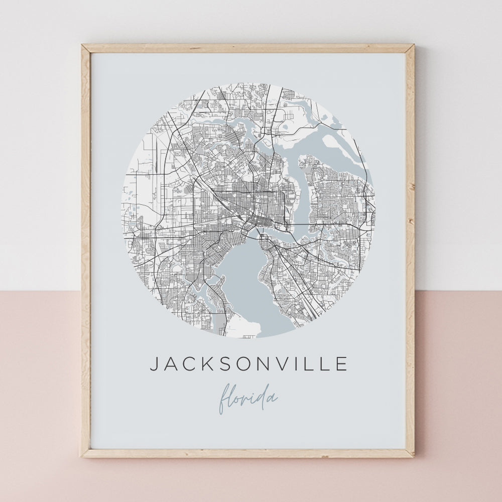 jacksonville map poster