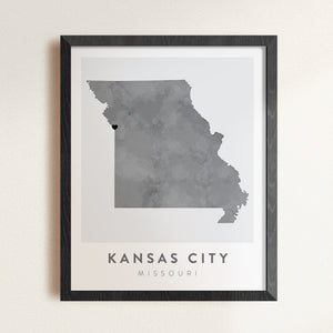 map poster kansas city missouri