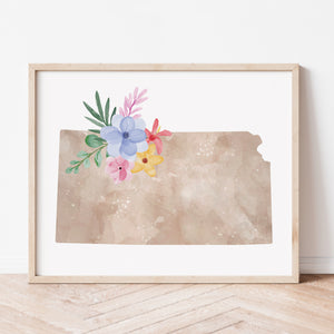 map of kansas wall art