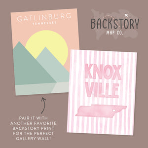 Knoxville, Tennessee Pink Pastel Poster