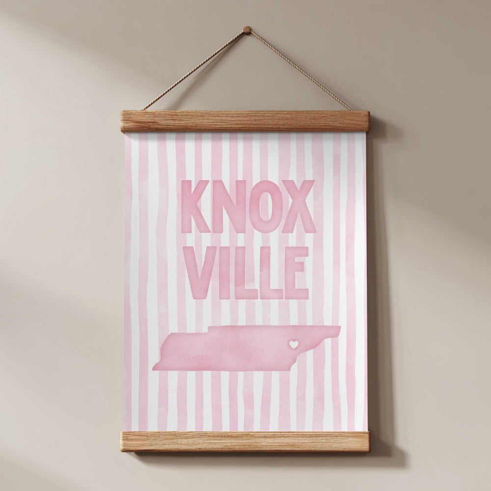 Knoxville, Tennessee Pink Pastel Poster