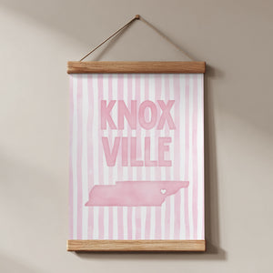 Knoxville, Tennessee Pink Pastel Poster