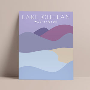 Lake Chelan, Washington Minimalist Wall Art